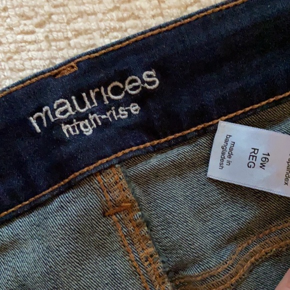 Dark blue hi-rise maurices skinny jeans 16w - Picture 3 of 3